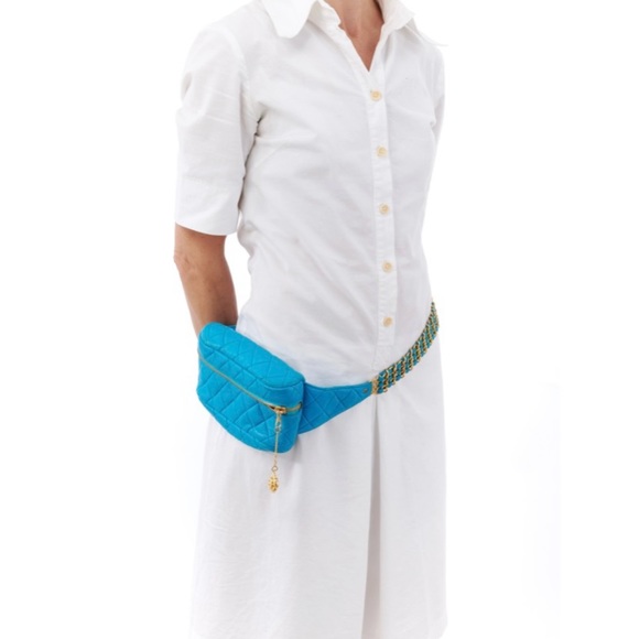 CHANEL CAMELIA MATELASSE TRIPLE CHAIN WAIST POUCH - Picture 2 of 16